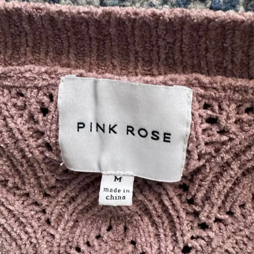Pink-rose Women's Pink and Purple Cardigan